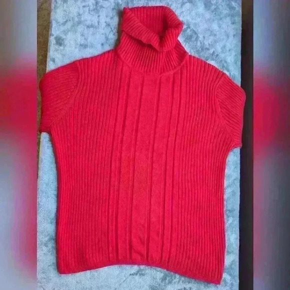 Liz Claiborne Studio Sweater Womens Size Medium Turtleneck Cotton Knit Sweater - Picture 7 of 10